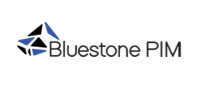 Logo of Bluestone PIM with blue geometric shapes and company name text.