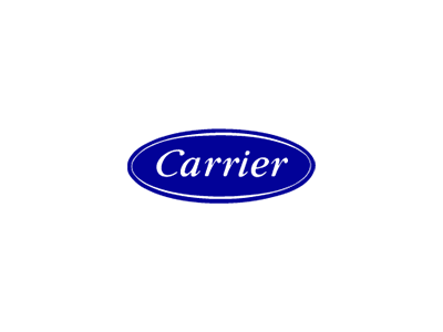 Carrier company logo in blue on a white background