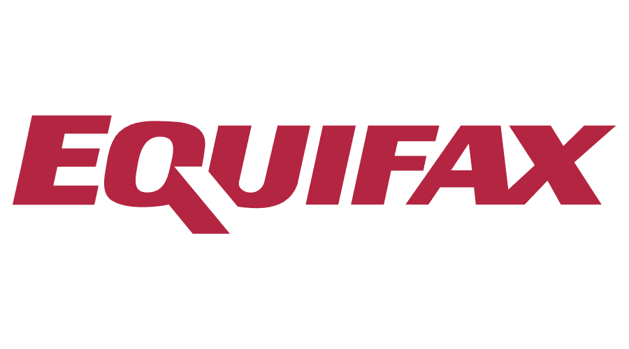 The Equifax logo featuring bold red text on a white background.