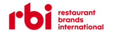 Logo of Restaurant Brands International featuring the letters 'rbi' and the company name in red text.