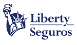 Liberty Seguros company logo featuring the Statue of Liberty and the company name in blue text.