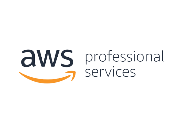 "Logo of AWS Professional Services with the orange smile arrow."