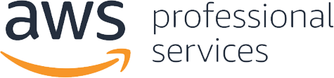 "Logo of AWS Professional Services with 'aws' in bold and an orange curved line below."