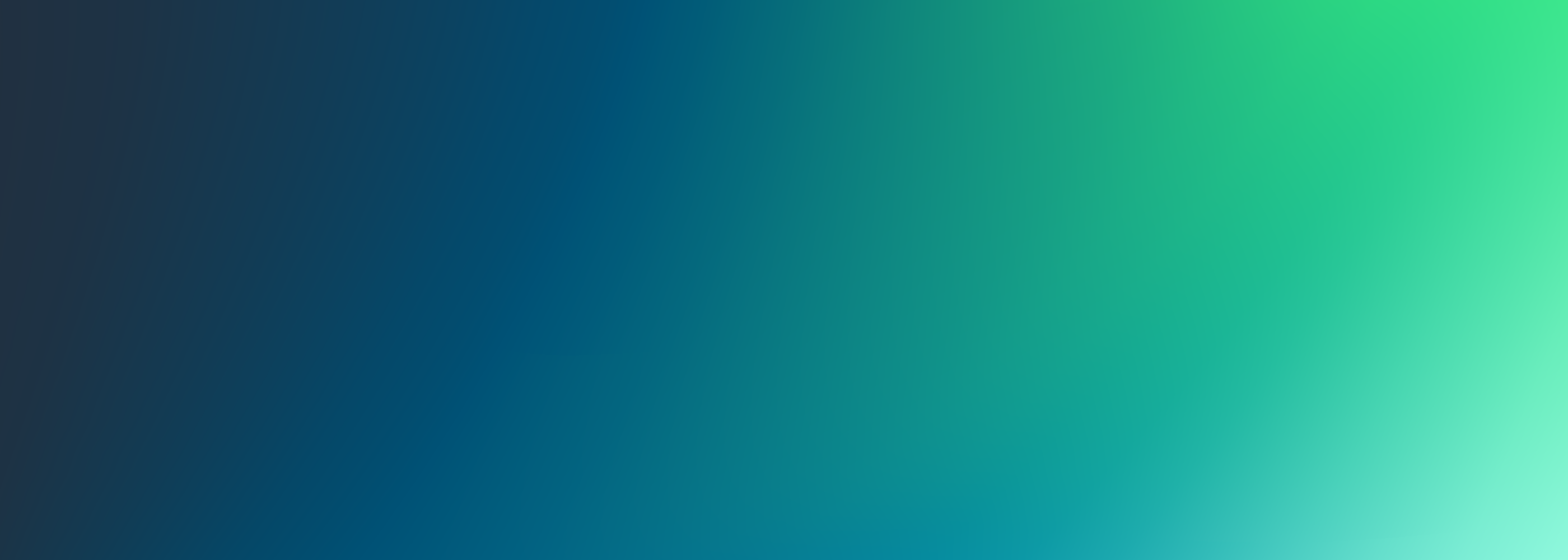 A web banner featuring a smooth gradient blend from dark blue on the left to light green on the right.