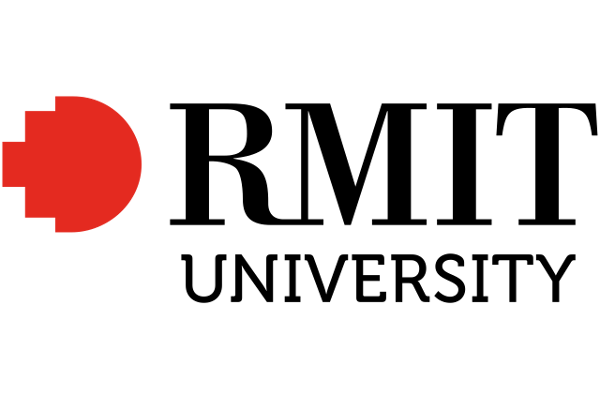 Logo of RMIT University featuring a red geometric shape and the text 'RMIT University'.