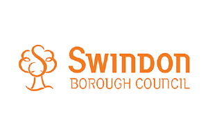 The logo of Swindon Borough Council, featuring an orange tree illustration and the council name in orange text.