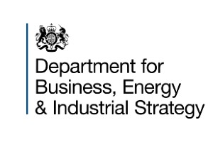 Logo of the Department for Business, Energy & Industrial Strategy featuring the department name and crest.