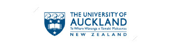 Logo of the University of Auckland, featuring a blue shield with stars, an open book, and the text "Tohunga Whāinga o Tāmaki Makaurau, New Zealand."