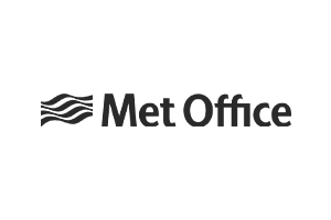 Met Office logo featuring stylized waves and the text 'Met Office'.