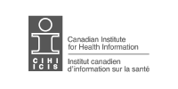 Logo of the Canadian Institute for Health Information (CIHI) with text in English and French.