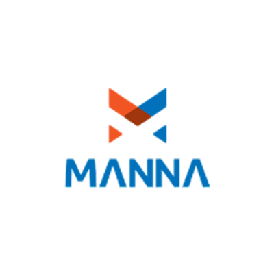 Colorful Manna logo featuring stylized elements and the text 'MANNA' below.
