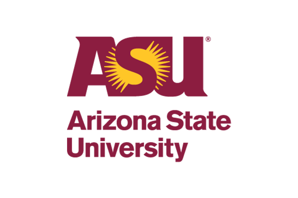 Yellow "S" with sunburst rays on a maroon background.