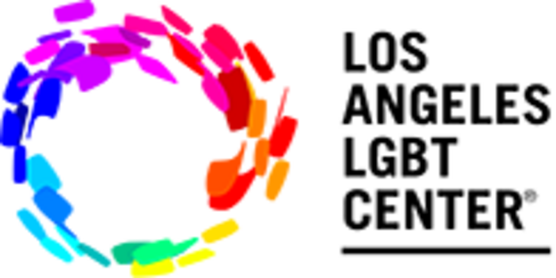 A circular gradient of colorful brush strokes transitioning through blue, purple, pink, red, orange, yellow, and green.