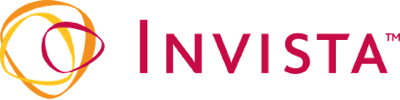 The official logo of Invista, featuring stylized orange and red graphic elements and the company name in red text.