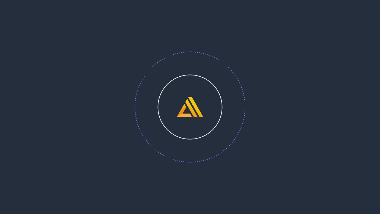 A stylized yellow triangle logo centered on a dark background, surrounded by concentric circular lines. Minimalist and modern design, suitable for a YouTube thumbnail.