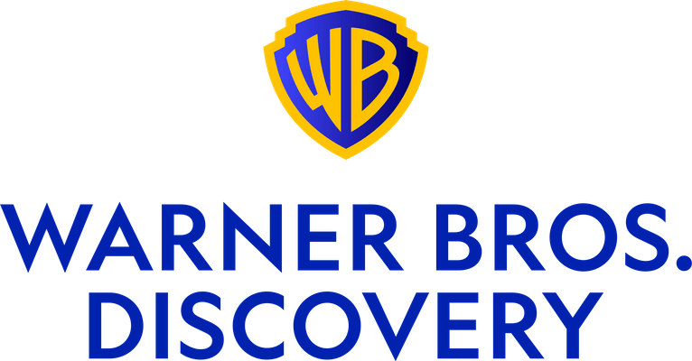The logo of Warner Bros. Discovery, featuring the WB shield above the words 'Warner Bros. Discovery' in blue text.
