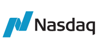The logo of Nasdaq, featuring a stylized blue 'N' and the word 'Nasdaq' in black text.