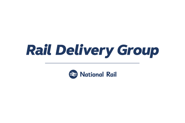 The logo of the Rail Delivery Group, featuring a stylized text design.