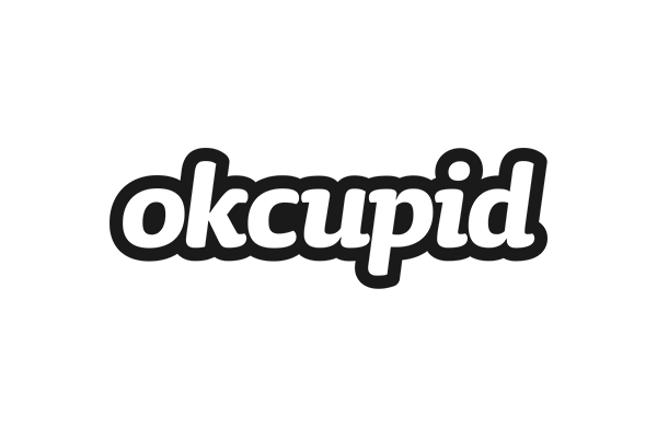 OkCupid logo with black text on a transparent background.