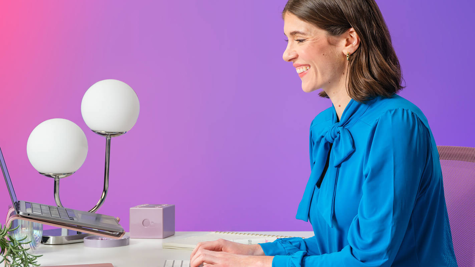 Woman at computer