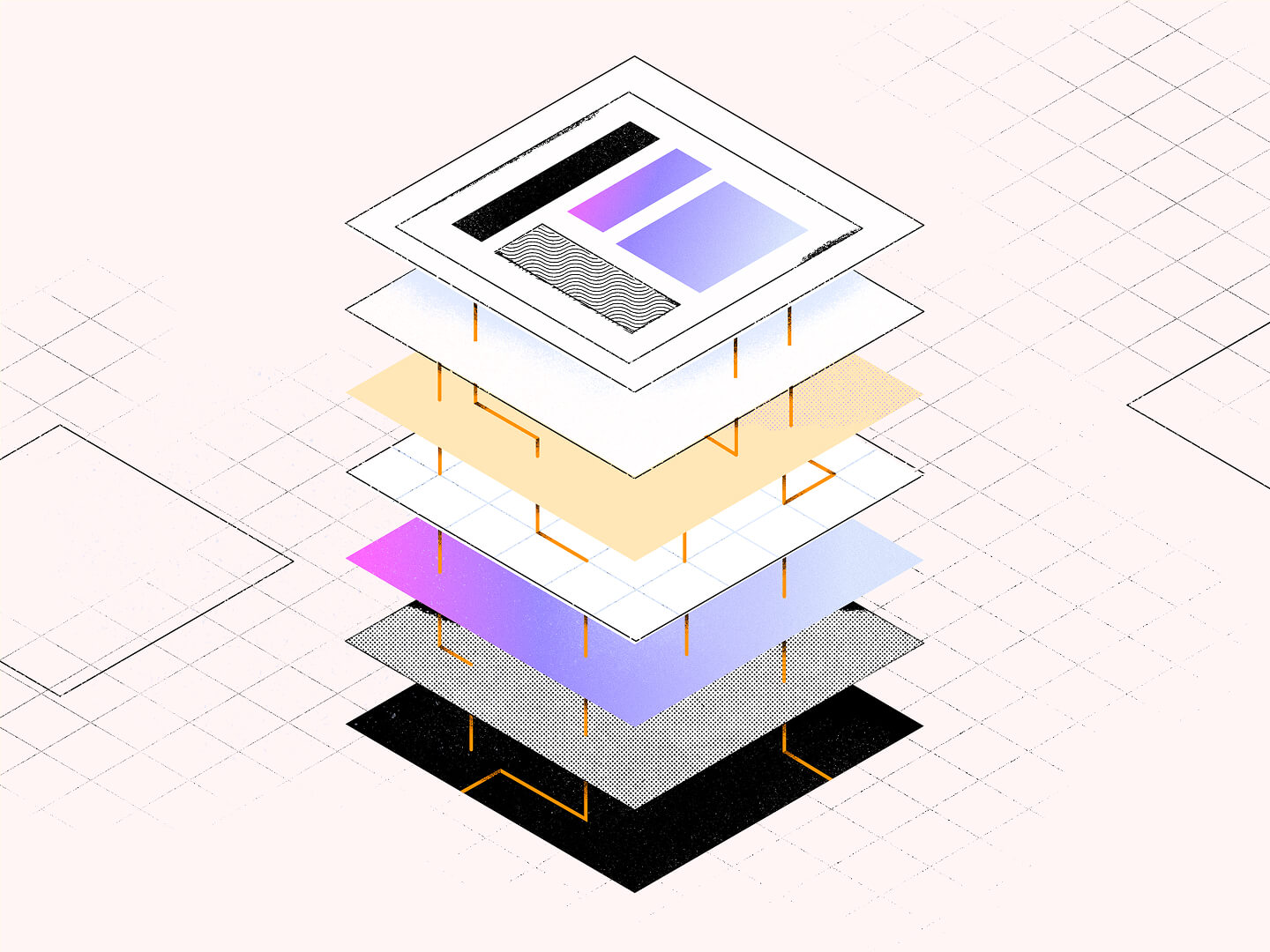 Isometric illustration for website application