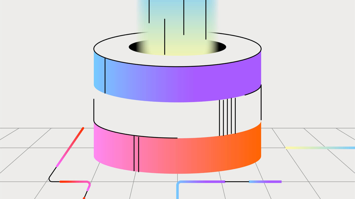 Illustration of data storage server icon