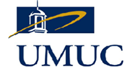 The official logo of UMUC (University of Maryland University College) featuring a stylized dome with a gold swoosh and 'UMUC' text underneath.