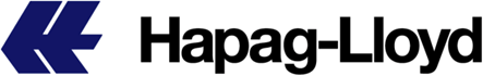 The Hapag-Lloyd logo featuring a stylized blue emblem and the company name in bold black text.