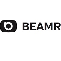 Beamr logo featuring a black icon and the word 'BEAMR' in black text on a white background.