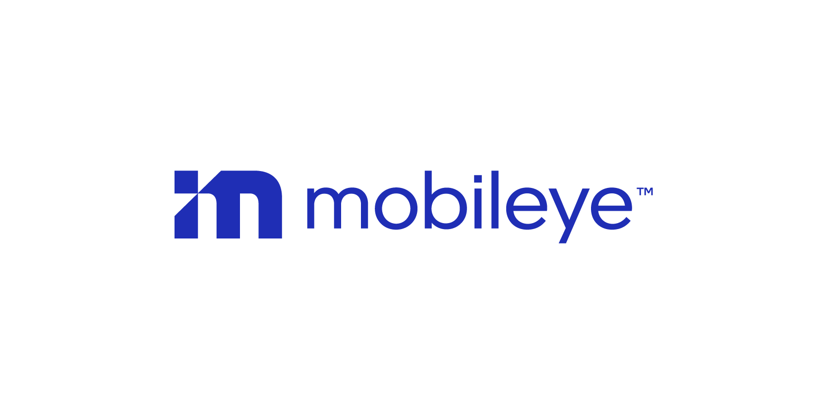 The logo of Mobileye, featuring a stylized blue 'M' icon next to the brand name 'mobileye' in blue text on a white background.