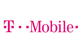 The T-Mobile logo featuring the brand name in magenta text.