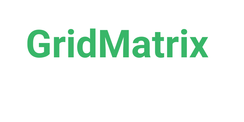 Logo for GridMatrix with the tagline 'Engineering the future of Transportation'.