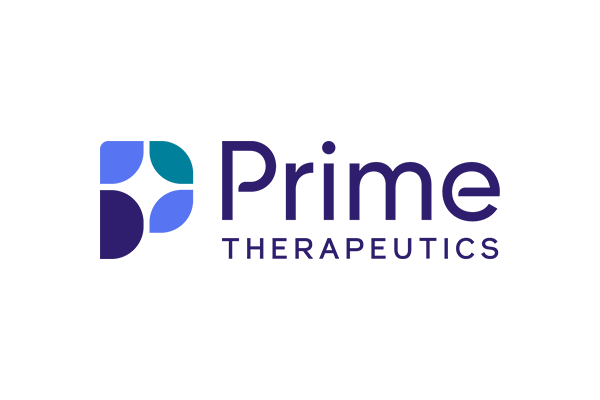 Prime Therapeutics company logo featuring stylized geometric shapes and the company name.