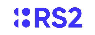 RS2 company logo in blue on a white background.