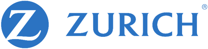 The logo of Zurich Insurance Group, featuring a stylized letter 'Z' in a blue circle followed by the text 'ZURICH' in blue.