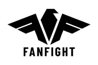 Black FanFight logo on a transparent background.