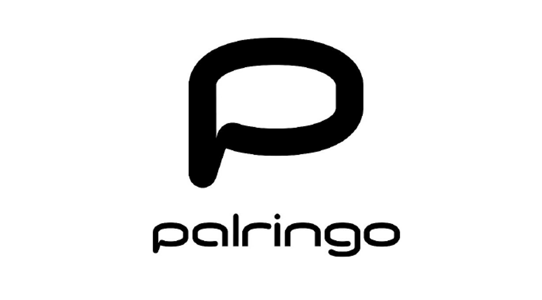 The Palringo company logo in black and white, featuring a stylized letter 'P' above the word 'palringo' on a white background.