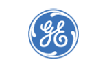 The GE company logo, featuring a blue circle with white stylized GE initials in the center.
