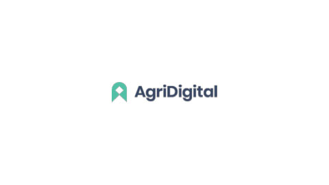 The AgriDigital logo featuring the brand name with a map pin icon, on a white background.