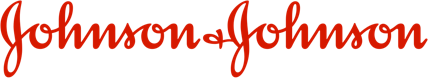 The red handwritten logo of Johnson & Johnson on a transparent background.
