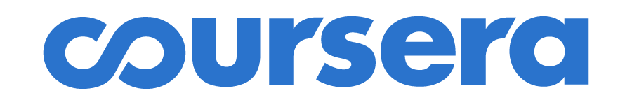Blue Coursera logo on a transparent background