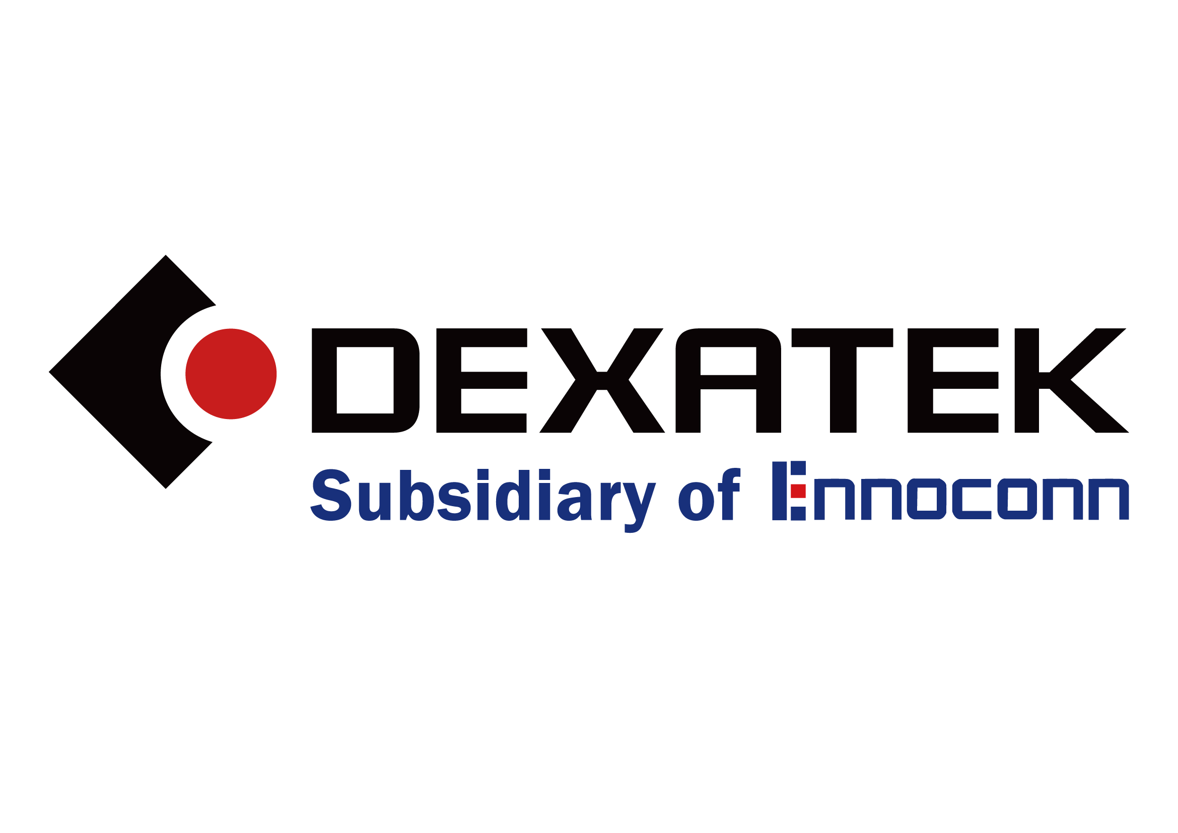 Logo for Dexatek, a subsidiary of Innocon, featuring the company name with a red and blue color scheme.