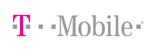 The T-Mobile logo in gray and magenta on a white background, used for a case study asset.