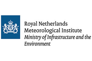 Logo of the Royal Netherlands Meteorological Institute (KNMI), Ministry of Infrastructure and the Environment.