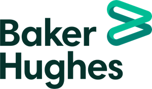 Green Baker Hughes logo with stylized icon and text.