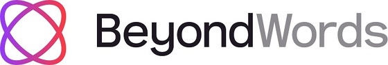 Logo for BeyondWords featuring stylized text and an abstract, colorful icon on the left.