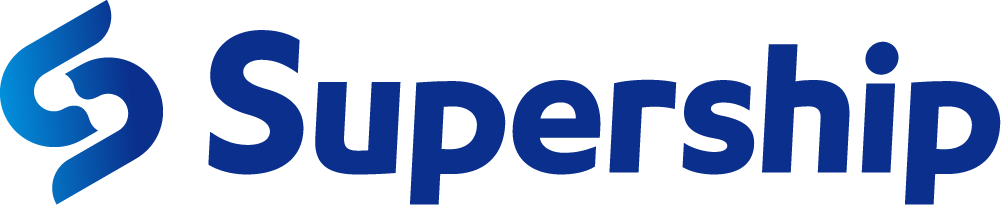 Supership company logo featuring a stylized 'S' icon and the word 'Supership' in blue text.