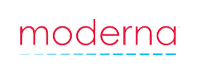 The logo of Moderna, a biotechnology and pharmaceutical company.