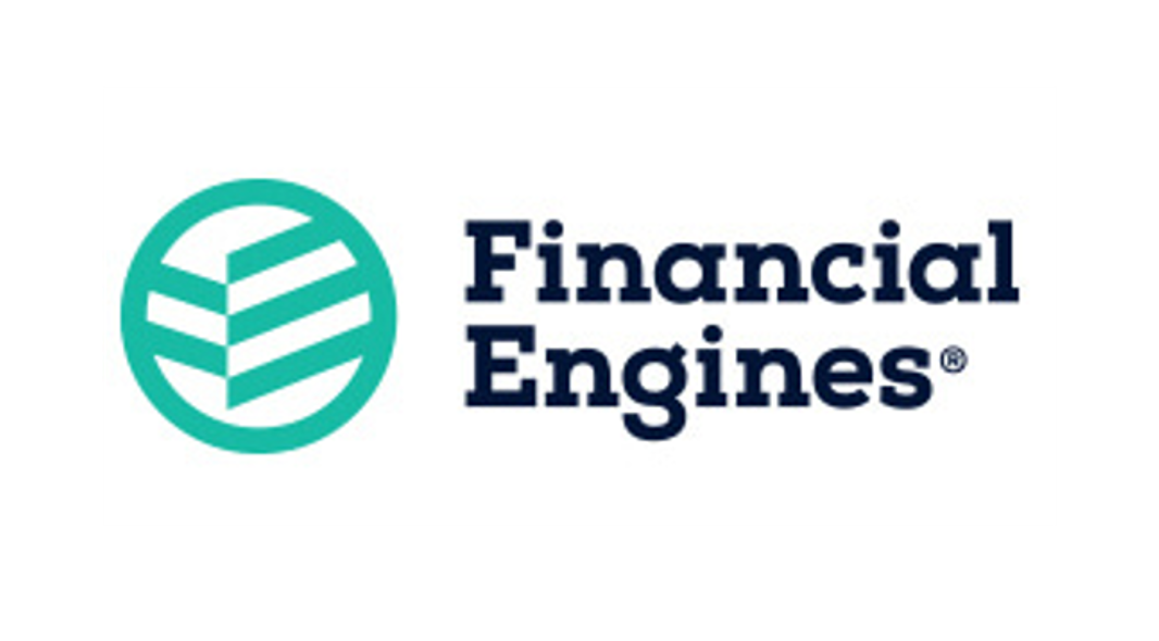 Logo of Financial Engines featuring a circular teal icon and the company name in bold text.
