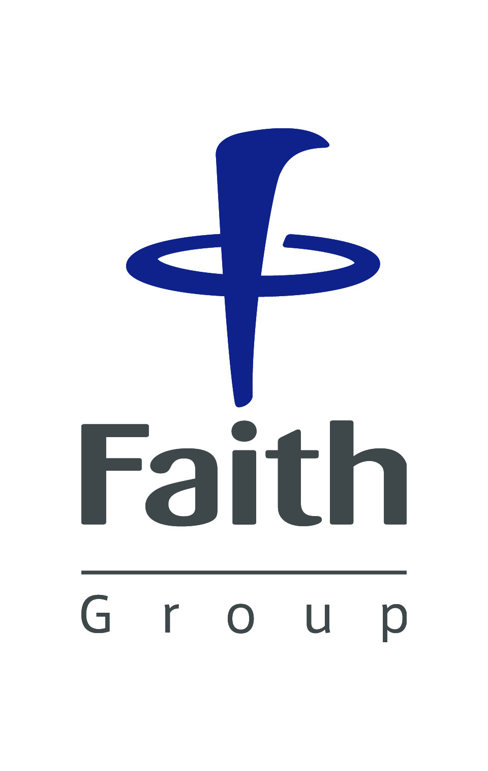 Logo of Faith Group featuring a stylized blue emblem above the company name 'Faith Group' on a white background.